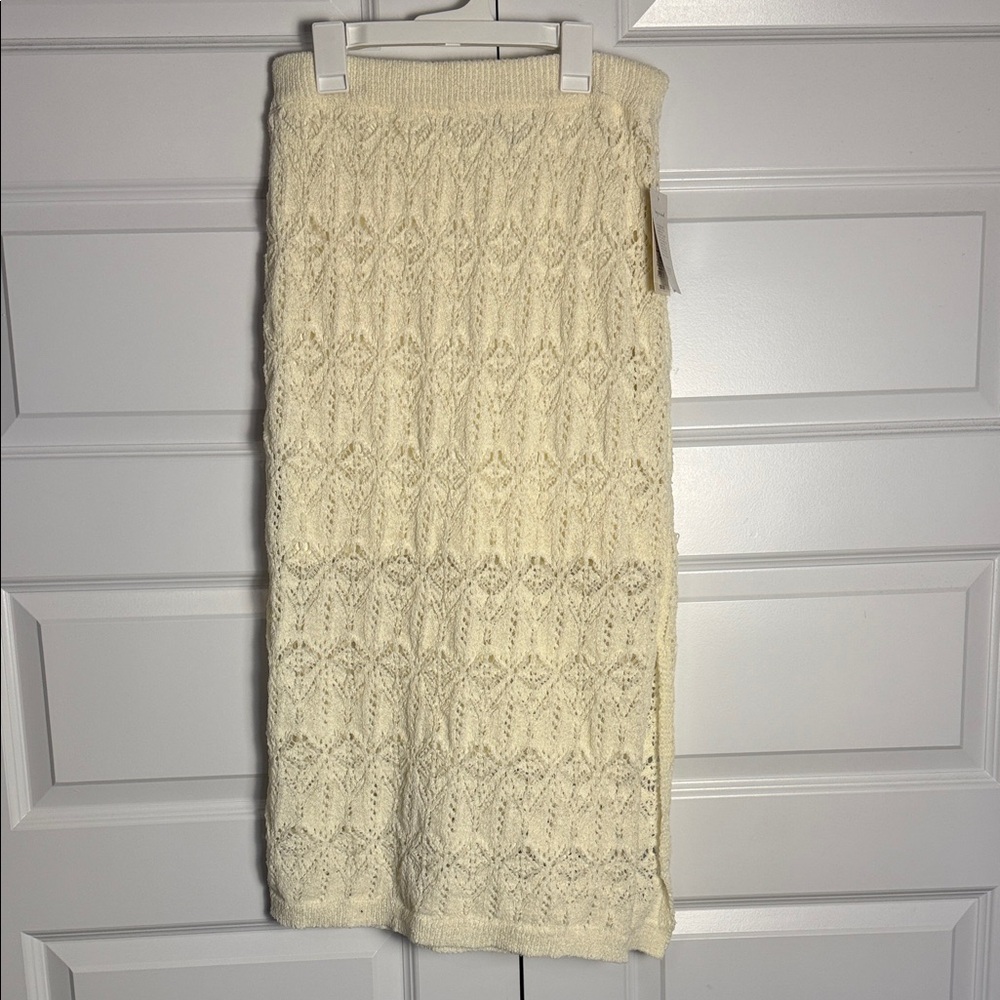 NWT A new day Cream Lace Pencil Skirt - Picture 3 of 9